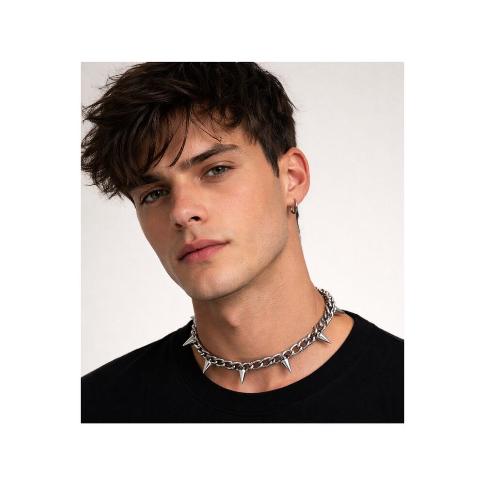 Vitaly Spike Chain Choker Stainless Steel Punk Goth